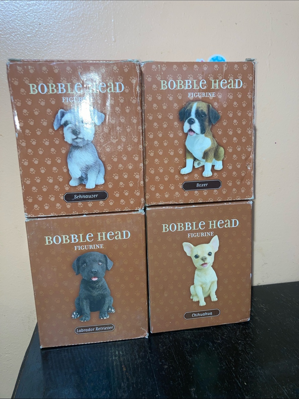 Brown Dog Bobble Head Figurine Set - Unbranded